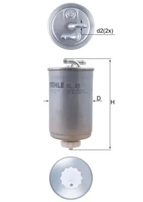 Filtr paliwa KL43 Mahle Original