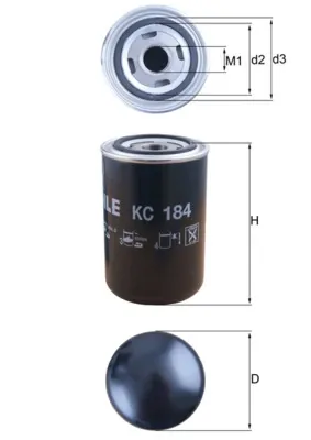 Filtr paliwa KC184 Mahle Original