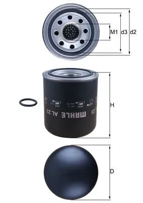 Filtr osuszacza powietrza (separatora oleju/wilgoci) (TRUCK) AL23 Mahle Original
