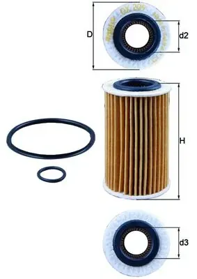 Filtr oleju OX209D Mahle Original
