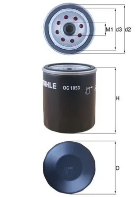 Filtr oleju OC1053 Mahle Original