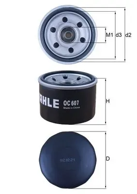 Filtr oleju OC607 Mahle Original