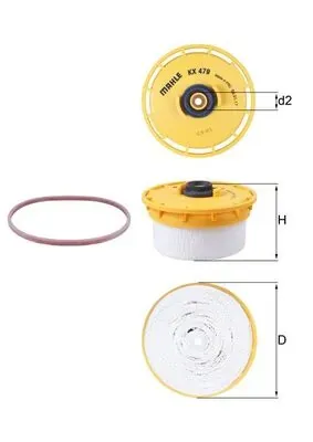 Filtr paliwa KX479D Mahle Original