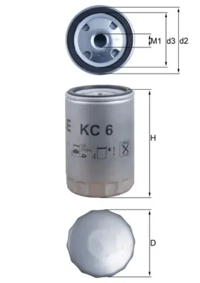Filtr paliwa KC6 Mahle Original