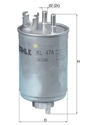 Filtr paliwa KL474 Mahle Original