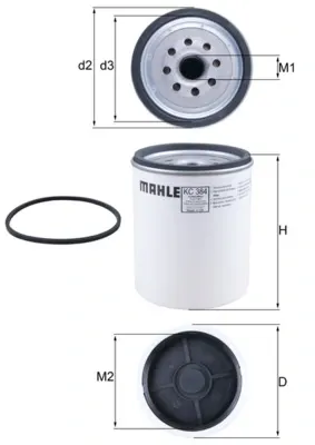 Filtr paliwa KC384D Mahle Original
