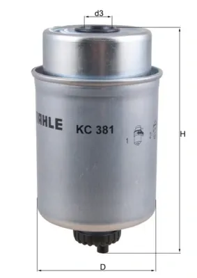 Filtr paliwa KC381 Mahle Original