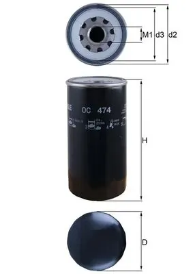 Filtr oleju OC474 Mahle Original