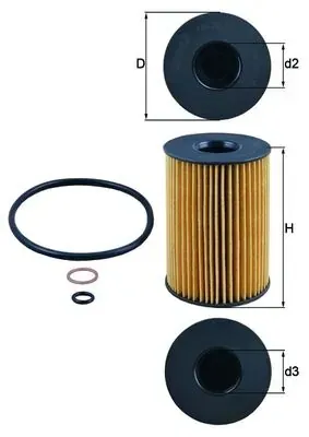 Filtr oleju OX3537D Mahle Original