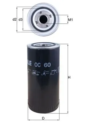 Filtr oleju OC60 Mahle Original