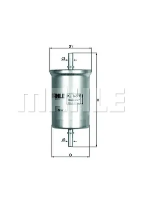 Filtr paliwa KL1651 Mahle Original