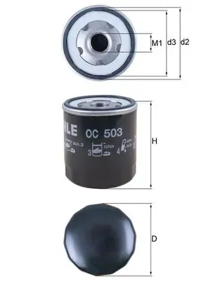Filtr oleju OC503 Mahle Original