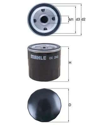 Filtr oleju OC242 Mahle Original