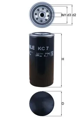 Filtr paliwa KC7 Mahle Original