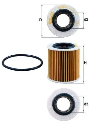 Filtr oleju OX834D Mahle Original