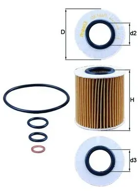 Filtr oleju OX1661D Mahle Original