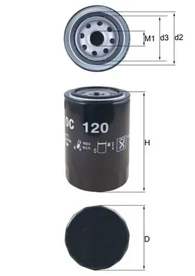 Filtr oleju OC120 Mahle Original