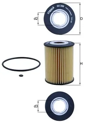 Filtr oleju OX380D Mahle Original
