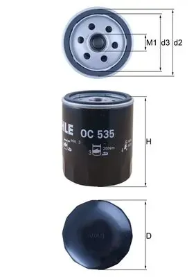 Filtr oleju OC535 Mahle Original