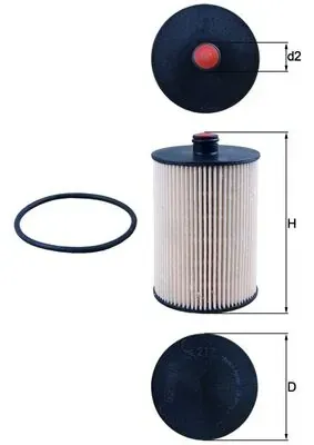 Filtr paliwa KX217D Mahle Original