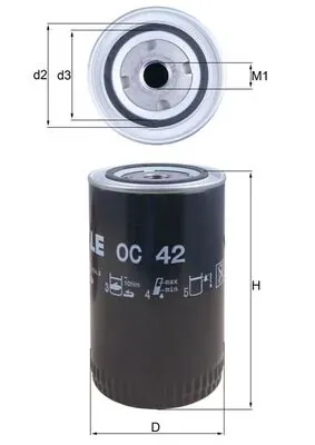 Filtr oleju OC42 Mahle Original