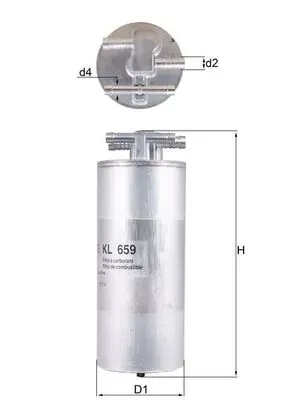 Filtr paliwa KL659 Mahle Original