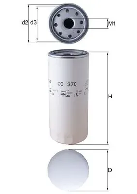Filtr oleju OC370 Mahle Original