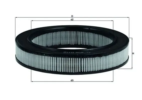 Filtr powietrza LX69 Mahle Original