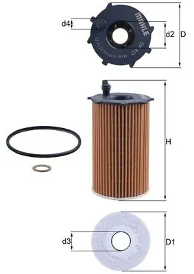 Filtr oleju OX417D Mahle Original