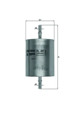 Filtr paliwa KL409 Mahle Original