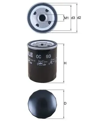 Filtr oleju OC93 Mahle Original