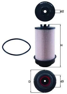 Filtr paliwa KX181D Mahle Original