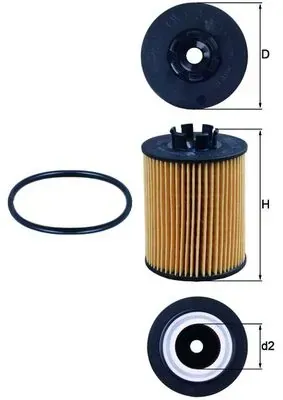 Filtr oleju OX1732D Mahle Original