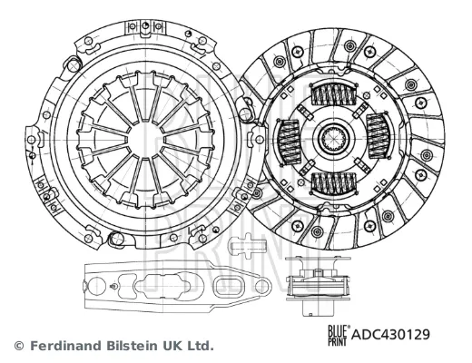 Zestaw sprzęgła (3 części) ADC430129 Blue Print