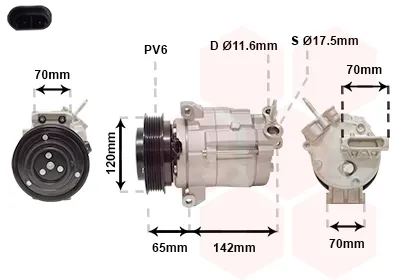 Sprężarka klimatyzacji 0800K063 VAN Wezel