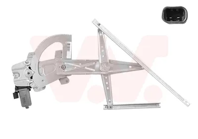 Mechanizm podnoszenia szyby drzwi przednich lewych 5437265 VAN Wezel