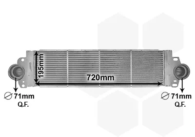Chłodnica intercoolera 58004233 VAN Wezel