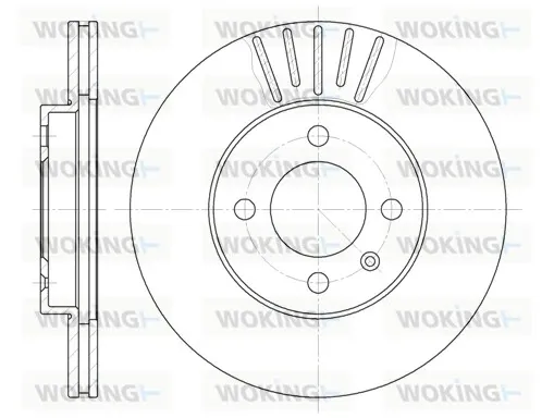 Tarcza hamulcowa przednia D617510 Woking