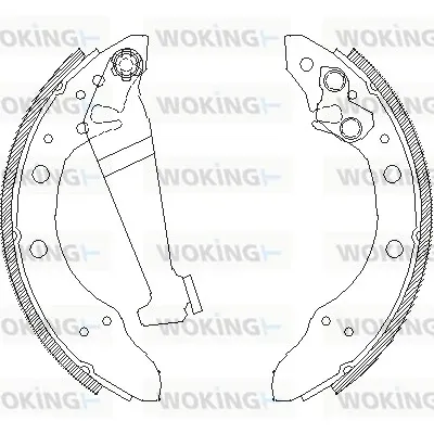 Klocki hamulcowe tylne bębnowe Z404601 Woking