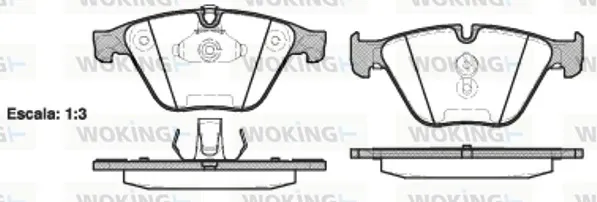 Klocki hamulcowe przednie tarczowe P957320 Woking