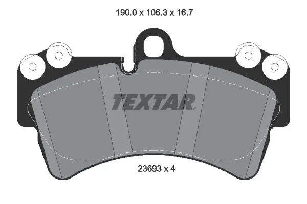 Klocki hamulcowe przednie tarczowe 2369302 Textar