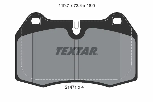 Klocki hamulcowe przednie tarczowe 2147102 Textar