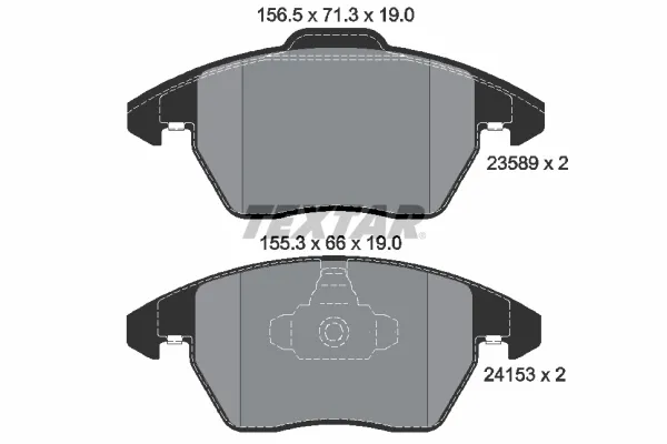 Klocki hamulcowe przednie tarczowe 2358901 Textar
