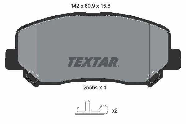 Klocki hamulcowe przednie tarczowe 2556401 Textar
