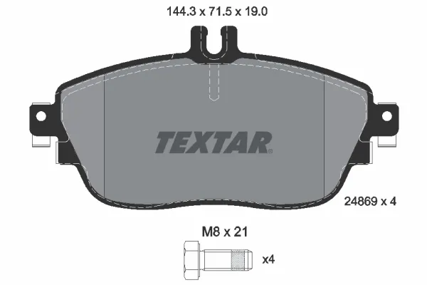 Klocki hamulcowe przednie tarczowe 2486901 Textar
