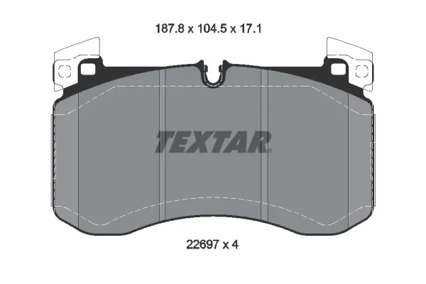 Klocki hamulcowe przednie tarczowe 2269701 Textar