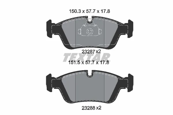 Klocki hamulcowe przednie tarczowe 2328702 Textar