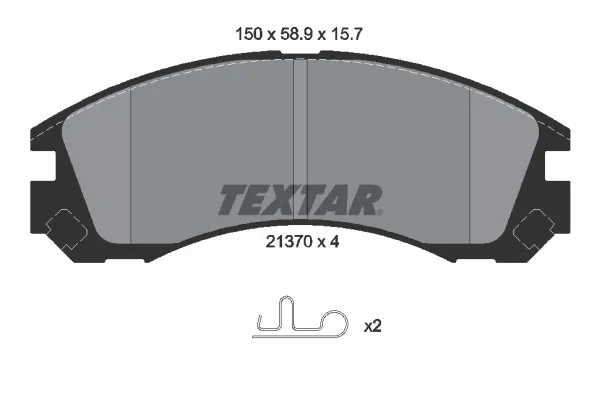 Klocki hamulcowe przednie tarczowe 2137001 Textar