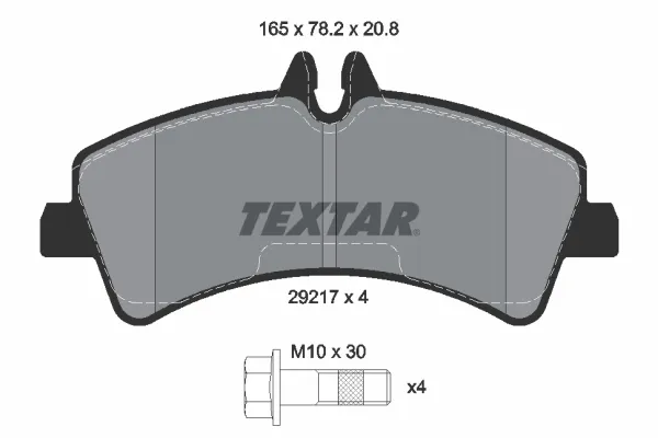 Okładziny (klocki) do hamulców tarczowych tylne 2921702 Textar