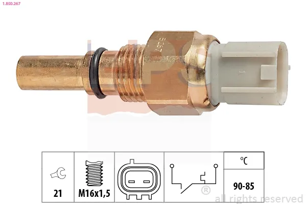 Czujnik temperatury płynu chłodzącego (włączenia wentylatora chłodnicy) Toyota Avensis I T22